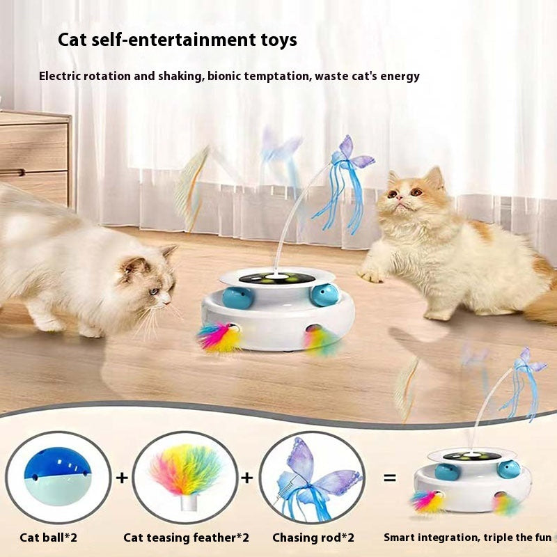 Funny Cat Game Turntable Self-Hi Pet Electric Cat Toy