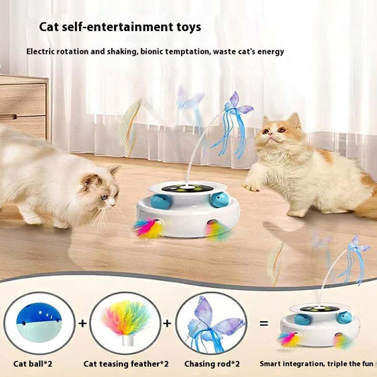 Funny Cat Game Turntable Self-Hi Pet Electric Cat Toy