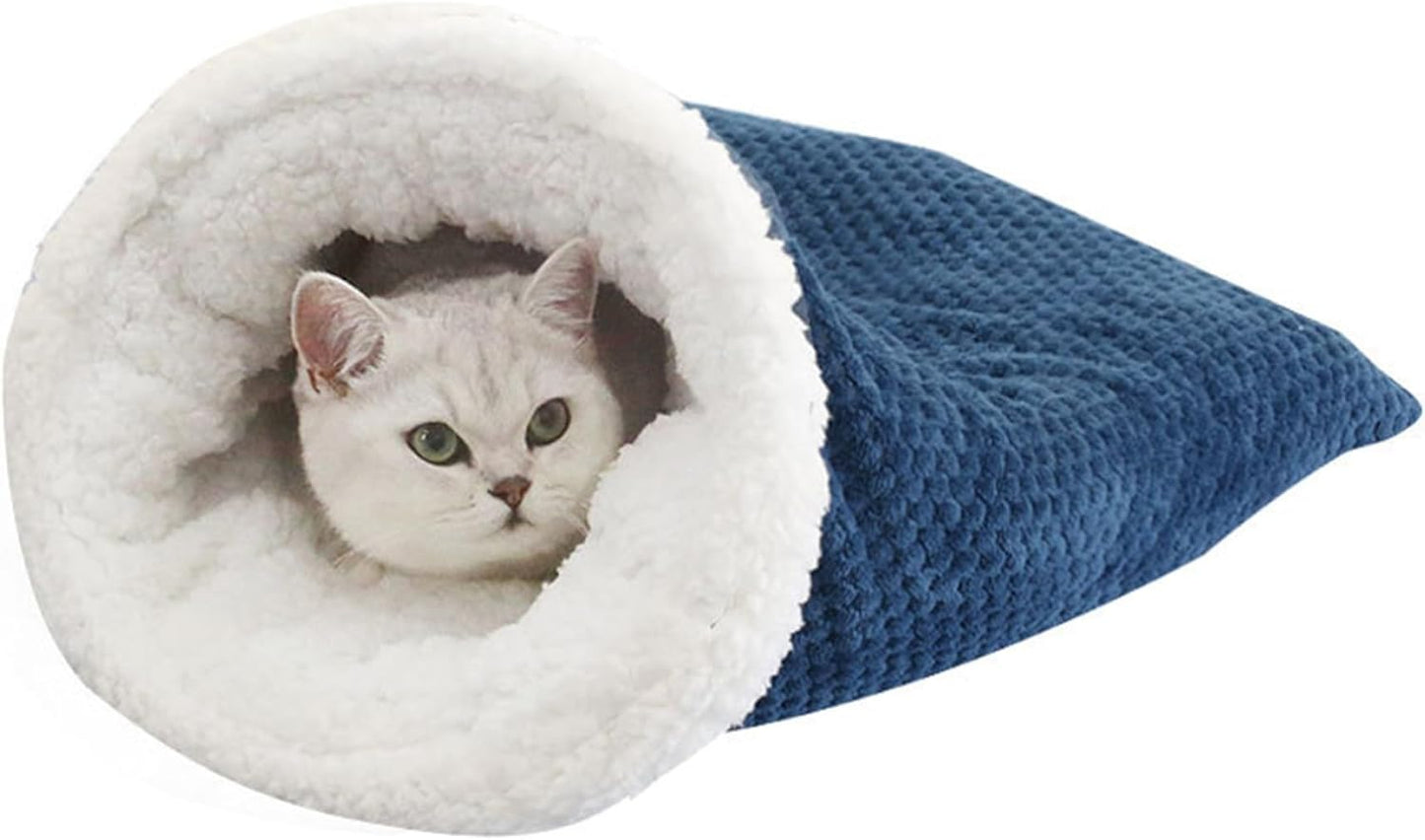 Cat Winter Sleeping Bag, Cat Crinkle Sack Removable Cat Bag For Sleeping 360  Warm Semienclosed Cat Sleeping Bag Bed With Cave For Cats Up To 6kg