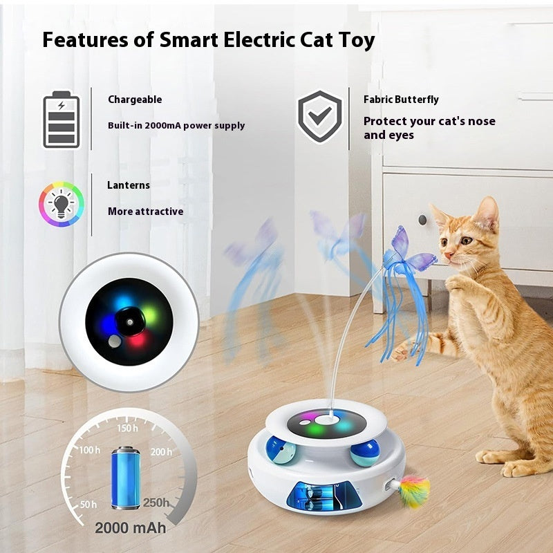 Funny Cat Game Turntable Self-Hi Pet Electric Cat Toy